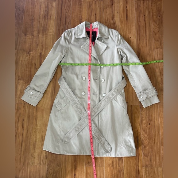 Coach Beige Double-Breasted Trench Coat - Picture 11 of 16